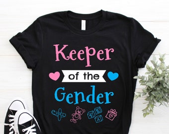Keeper of the Gender Shirt Baby Shower Tank Top Pink Blue - Etsy
