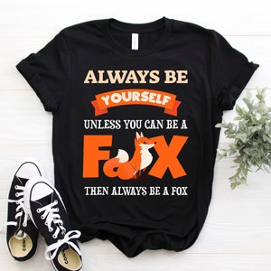 Cool Retro Fox T-shirt, Cute Foxes Fans Birthday Gift Tshirt, Funny Educational Save Foxes Spirit Animal Lover Party Present Tee Shirts