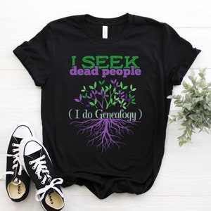 Cool Genealogy Lover Family History Genealogical Tree Ancestry Fan T-shirt, Genealogist Genetic Search Ancestral DNA Find Gift Party Present