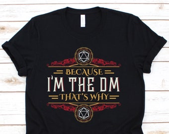 Cool Dungeons And Dragons Lover T-Shirt DM Master RPG Tabletop Game D20 Dice Fantasy Warrior Top Magic Role Playing Shirt Gift Party Present