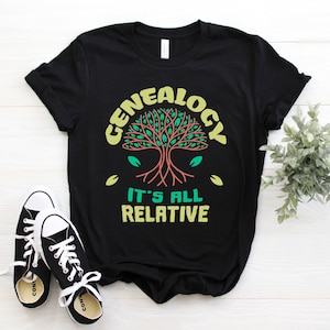 Cool Genealogy Lover Family History Genealogical Tree Ancestry Fan T-shirt, Genealogist Genetic Search Ancestral DNA Find Gift Party Present