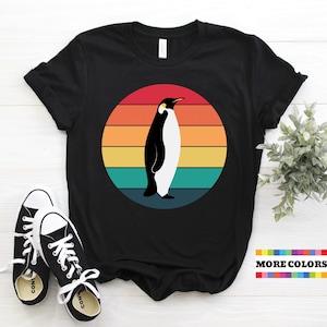 Retro Pinguin-T-Shirt Pinguine der Welt Fans Geburtstags-Geschenk-T-Shirt Lustige lehrreiche retten Pinguine Geist-Tierliebhaber-Geschenk-T-Shirts