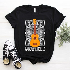 Ukulele Music Instrument Fan T-shirt, Vintage Musician Hawaiian Uke Lover Birthday Gift Tshirt Mini Guitar Player Teacher Present Tee Shirts