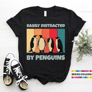 Retro Pinguin-T-Shirt Pinguine der Welt Fans Geburtstags-Geschenk-T-Shirt Lustige lehrreiche retten Pinguine Geist-Tierliebhaber-Geschenk-T-Shirts