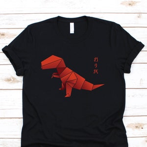 Origami Paper Dinosaur Shirt, Origami Maker Tank Top, Origamist Lover Crop Tee, T-Rex Animal T Shirt, I Love Origami Gifts Party Present