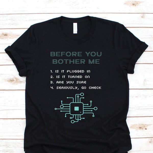 Funny Tech Support Shirt, Cool Computer Nerd Tank Top,  Programmer Web Developer Crop Tee, Computer Repair T Shirts, IT Support Gift Present