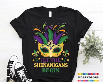 Grappig T-shirt Mardi Gras Carnival Lover, New Orleans Beads Parade T-shirt verjaardagscadeau, Fleur-de-lis Nola Costume Party Present T-shirts