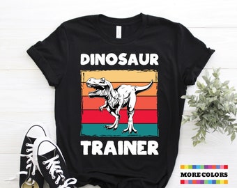 Dinosaur Trainer T-shirt T-Rex Dinosaurs Lover Paleontology Present Dino Identification Birthday Gift Tyrannosaurus Rex Outfit Party Shirt
