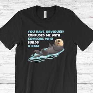 Funny Otter Lover T-shirt, Cute Sea Otters Birthday Gift Tshirt, Funny Vintage Baby Otter Marine Animals Fan Party Present Youth Tee Shirts