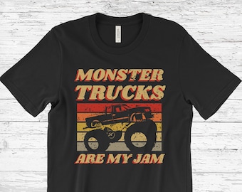 Monster Truck Car Lover T-shirt, Monster Jam Trucks Crushing Cars Adrenaline Racing Engine Rev Gift Tshirt, Awesome Party Present Tee Shirt