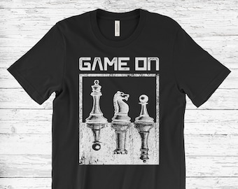 Vintage Chess Lover T-shirt, Chess Master Chess Pawn King Queen Game, Chess Board Tournament Shirt, Chess Set Nerd Gambit Gift Party Present