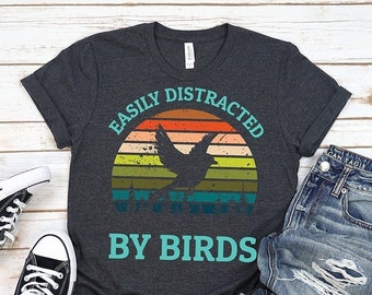Birdwatching Bird Nerd Lover T-shirt, Birdwatchers Gift Tshirt, Birds Watching Study Fan Shirt, Big Birdwatcher Birthday Present Tee Shirts