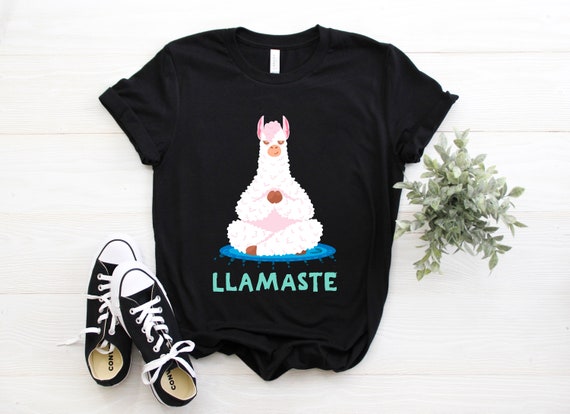 Funny Yoga T-Shirt Llamaste Namaste Llama Alpaca Shirt Funny Yoga T-Shirt Llamaste Namaste Llama Alpaca Shirt