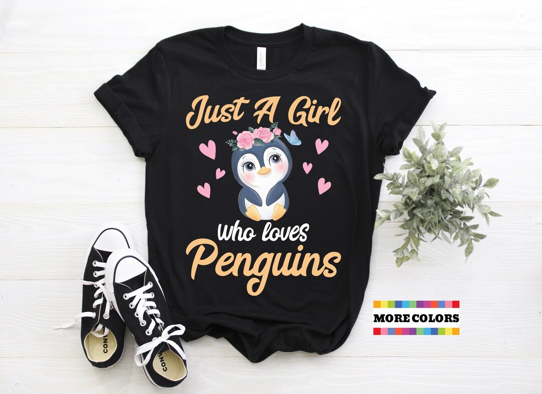 Buy Cute Penguin T-shirt, Penguins of the World Fans Birthday Gift Tshirt  Funny Educational Save Penguins Spirit Animal Lover Present Tee Shirts