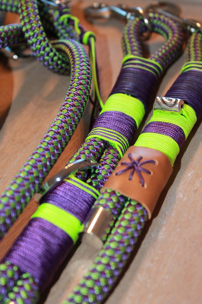 Dog leash "Purple Rose" image 3
