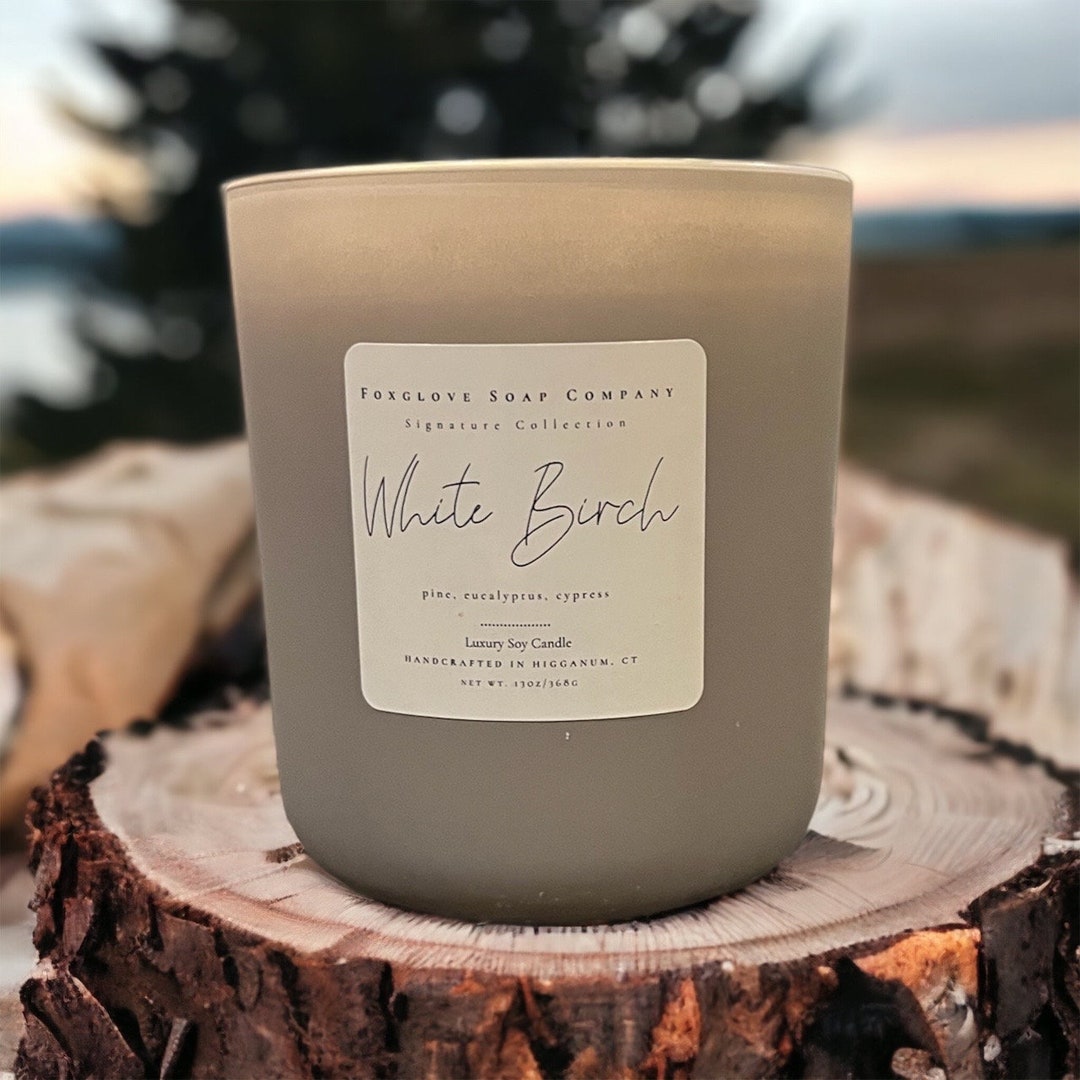 White Birch Soy Candle Woodsy Winter Scent 13 Oz Etsy White Birch Soy Candle Woodsy Winter Scent 13 Oz Etsy