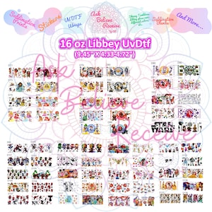 D UV DTF Princess, Transferts polychromes, Imperméable, Prêt à expédier