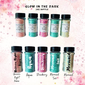 Glitter 2 oz Shakers, Chunky glitter, Fine Glitter and chunky glow in the dark glitter