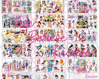 UVDTF 16oz Wrap Cartoon, Full color transfers, Waterproof, Ready to ship
