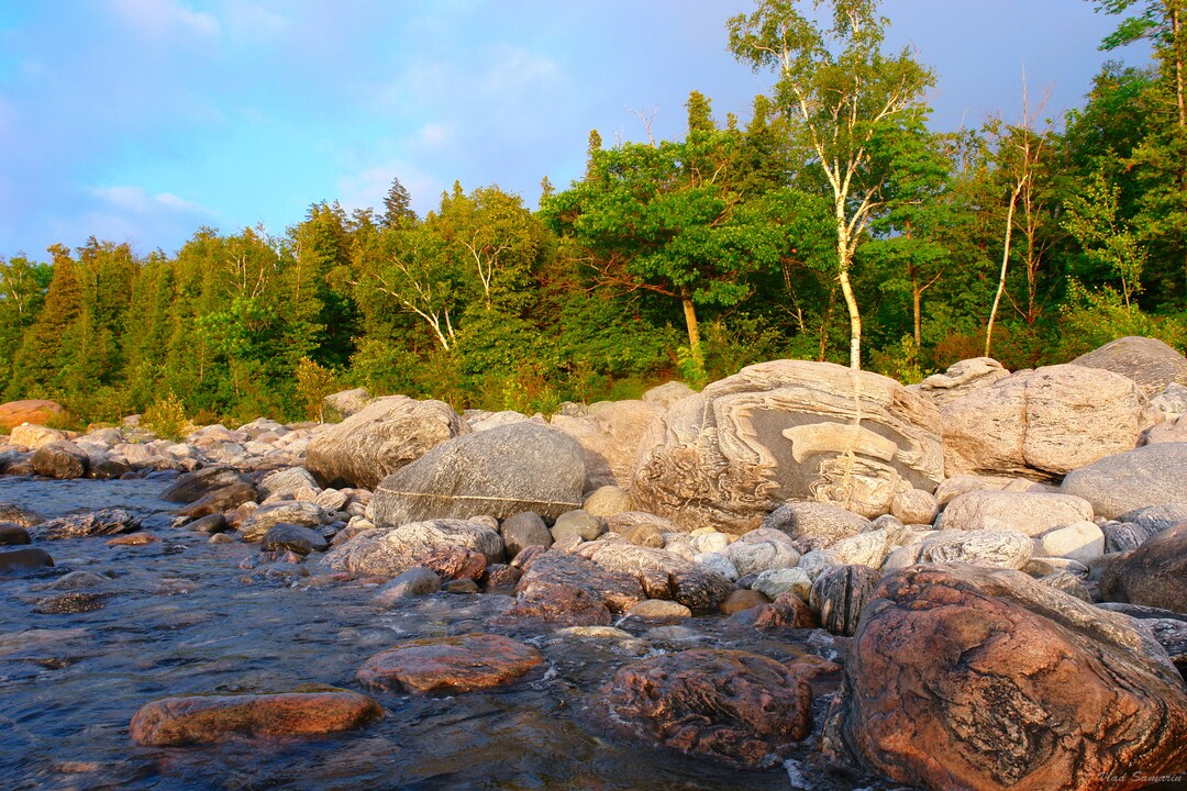 Rocky Shores of Bay, Lake Huron Etsy