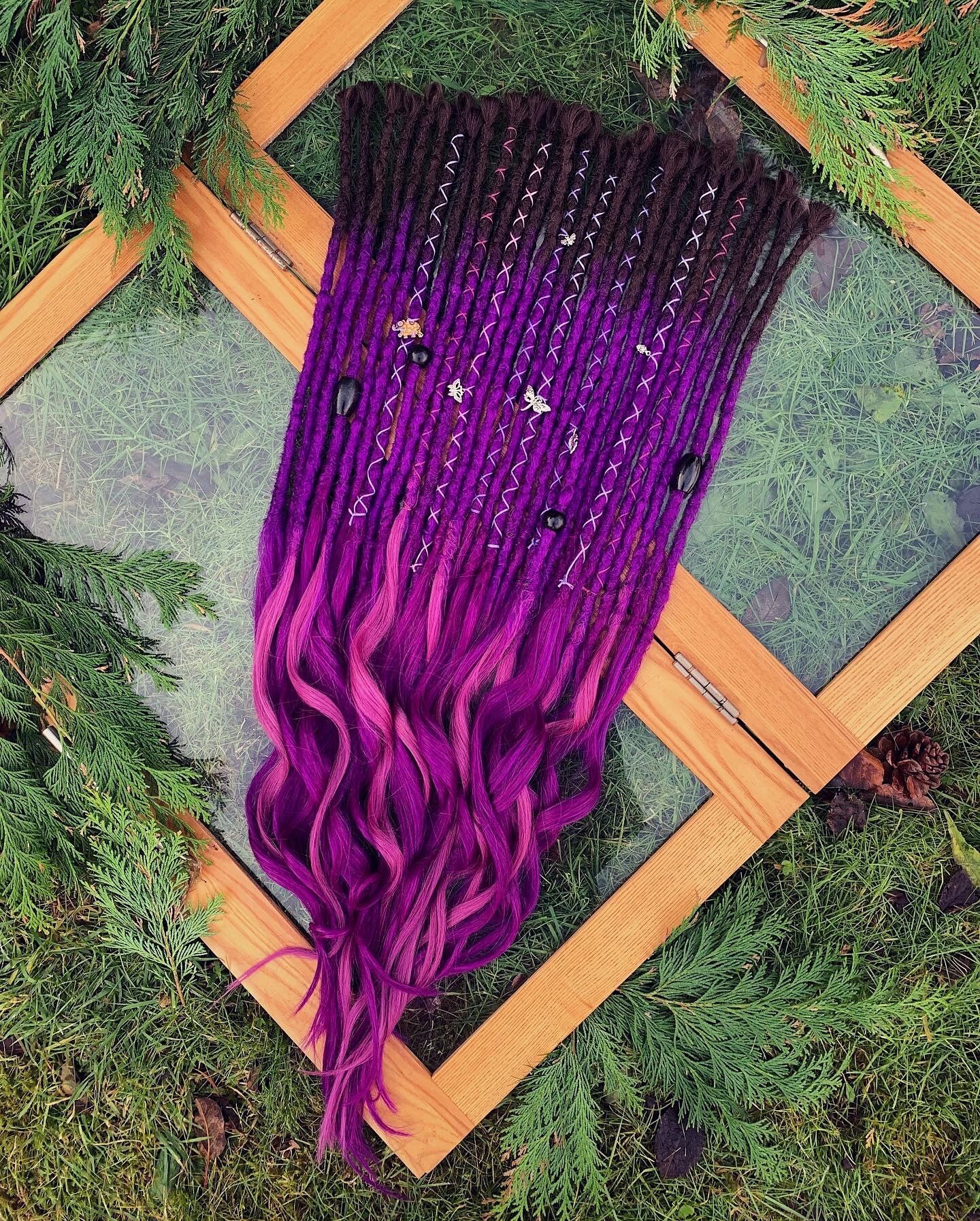 Synthetic Dreadlock Extensions With Luxury Human Hair Ends. Etsy UK