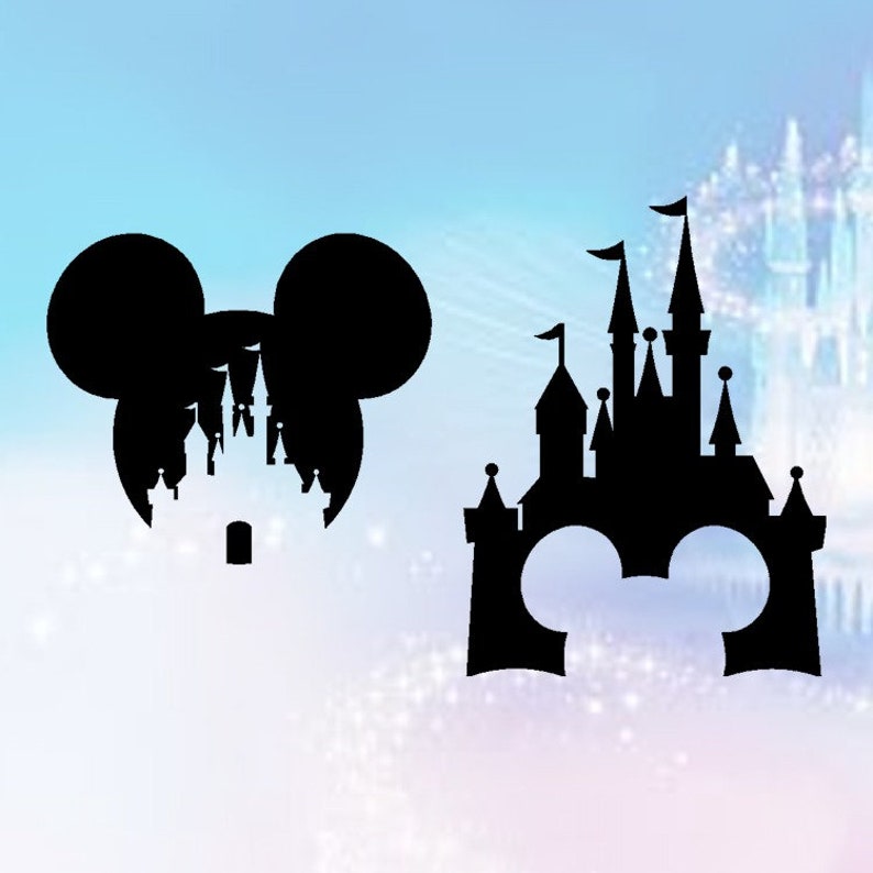 Mickey Mouse Disney Castles Svg Love Disney Clipart Download Etsy