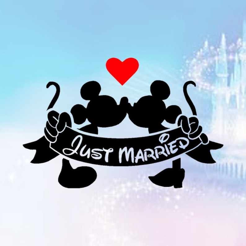 Download Just Married Mickey and Minnie SVG Disney clipart Download ...