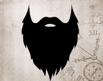 Beard SVG Face Hair Dad Father Download Graphics T-shirt or Vinyl graphics Cut with Cricut or other Vinyl Cutters