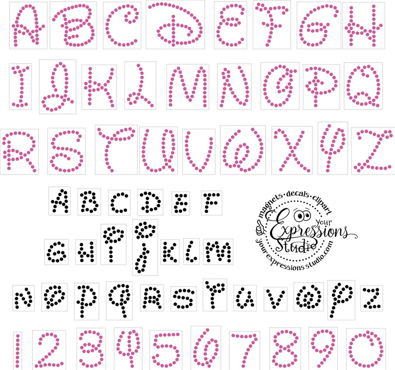 Download Disney SVG Alphabet Letters for Rhinestone Template to Cut ...