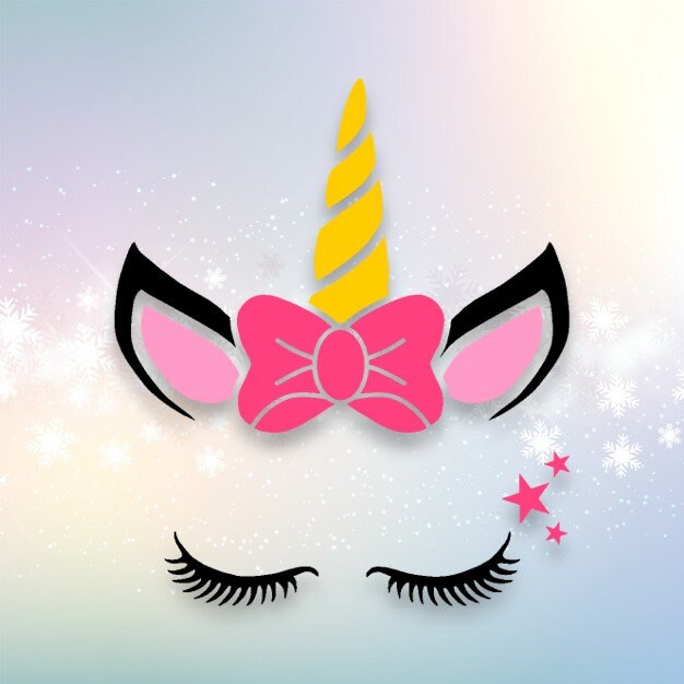 Download Unicorn SVG with bow and stars Download Birthday Clipart ...