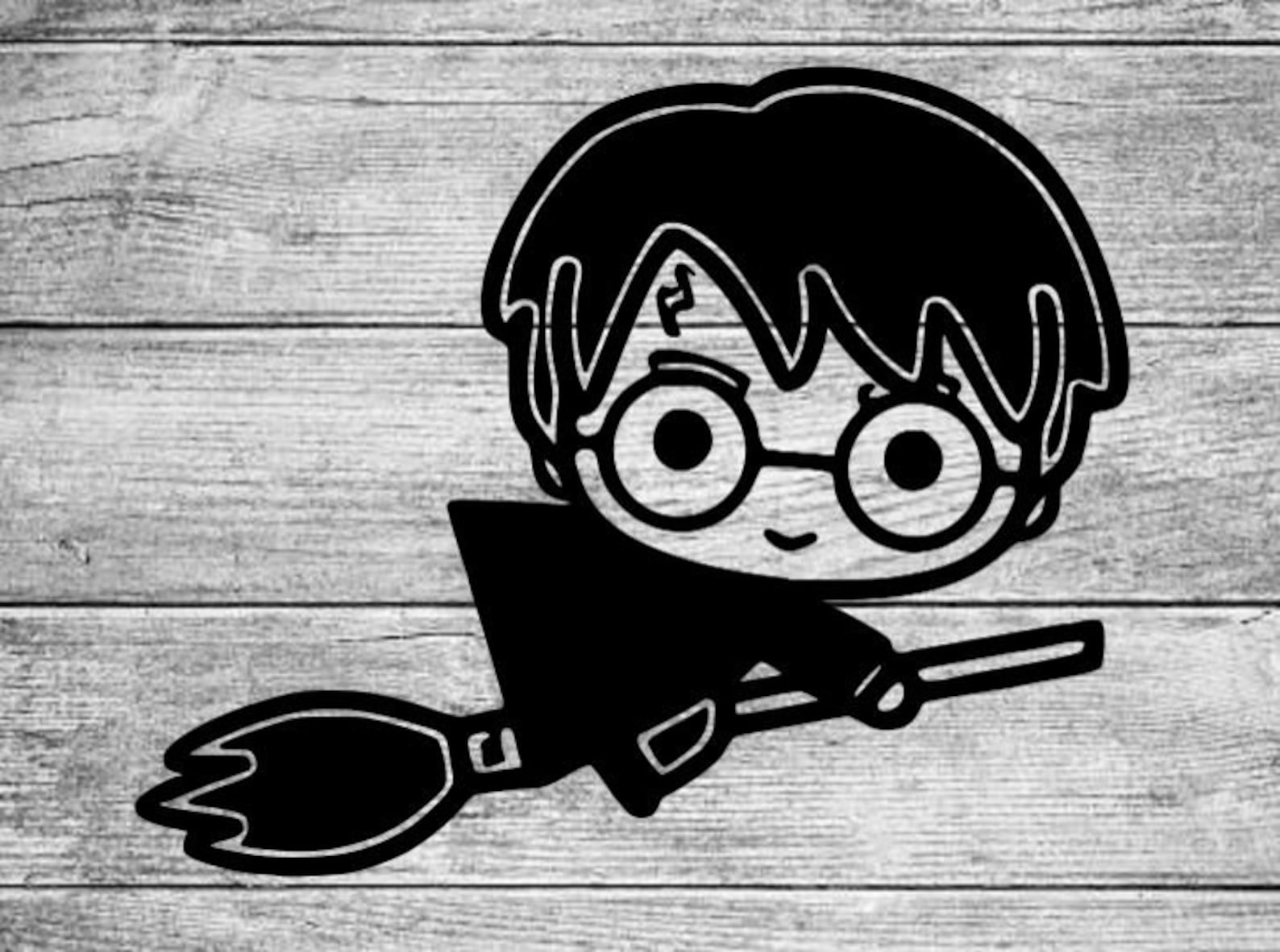 Harry Potter Decal Sticker Broomstick Potterhead HP Etsy