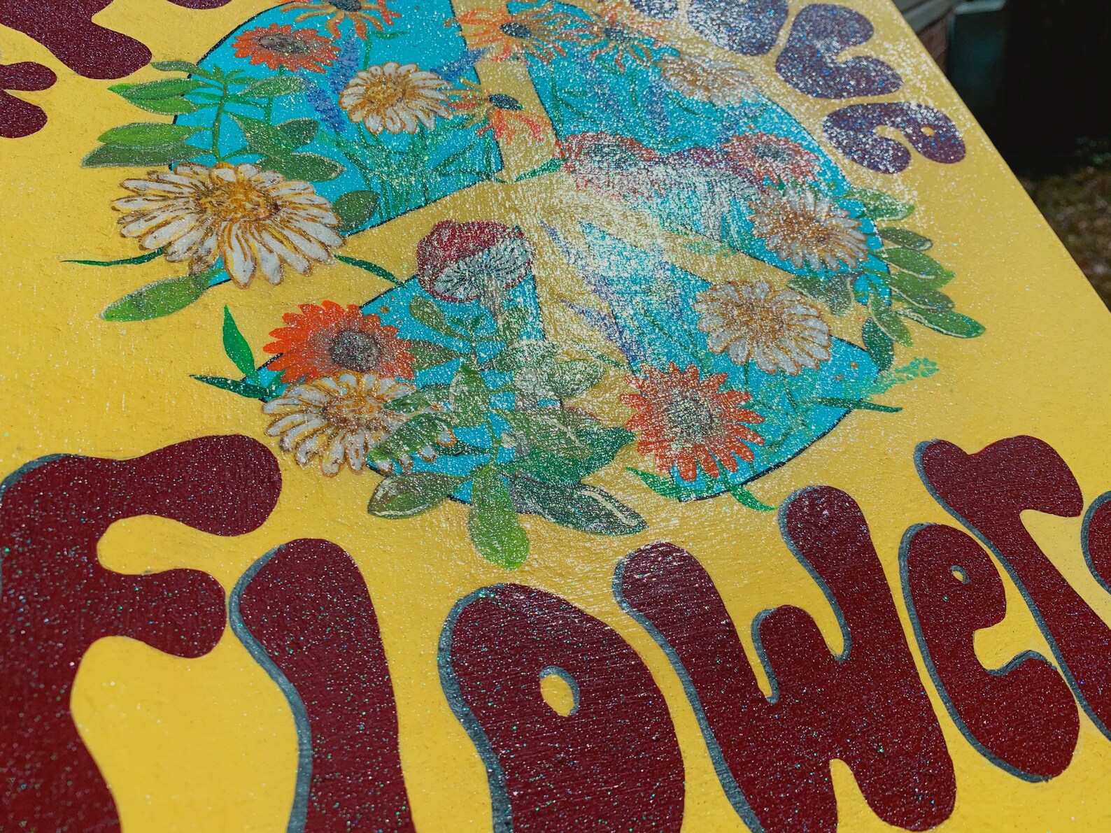 Groovy Vintage Style Canvas Decor Wall Painting Etsy