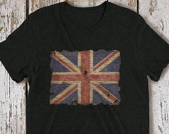British shirt- vintage British flag shirt - patriotic shirts -London England British flag - flag of great Britain - union jack