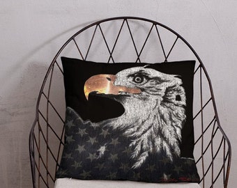 American eagle  Pillow -4th of july pillow - bald eagle - patiotic pillow - american eagle