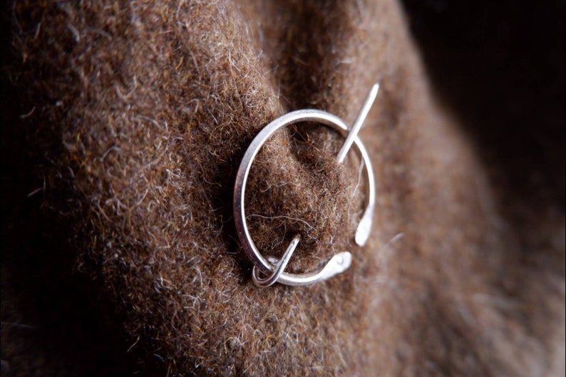 Bronze Age Inspired penannular Brooches in bronze or silver image 8