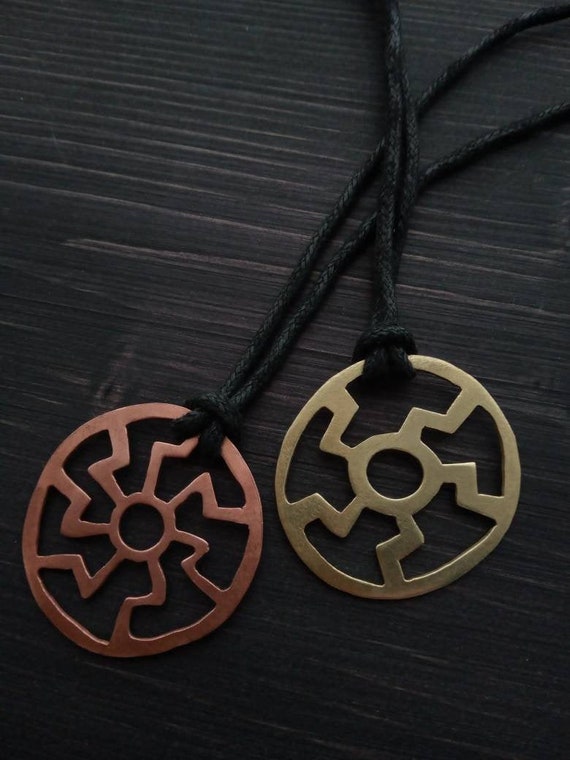 Alemmanic Sunwheel Pendant in Copper or 