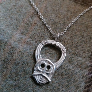 Anglo Saxon Woden/Odin face in sterling silver.