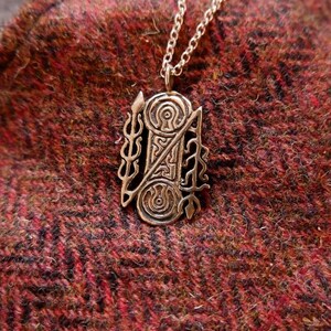 Pictish Double Disc and Z-rod Pendant in Sterling Silver. Handmade. - Etsy