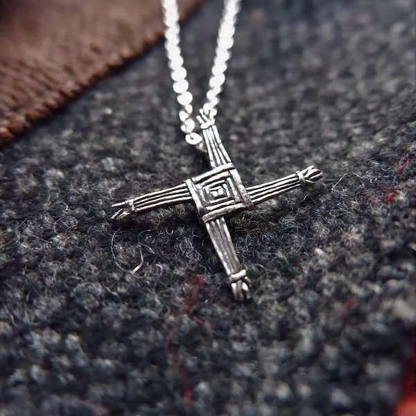 St Brigid's Cross Pendant in Sterling Silver made in Scotland