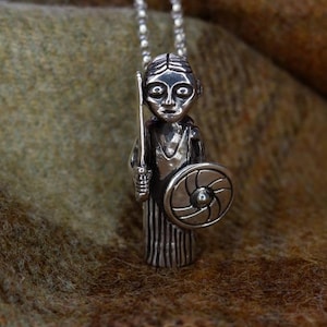 Harby Valkyrie pendant in sterling silver or bronze.