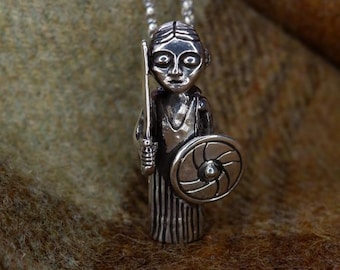 Harby Valkyrie pendant in sterling silver or bronze.