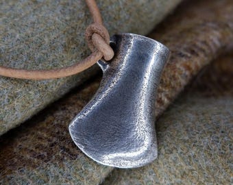 Votive Socketed Axe Pendant in Sterling Silver or Bronze