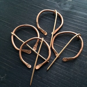 Bronze Age Inspired penannular Brooches in bronze or silver image 2