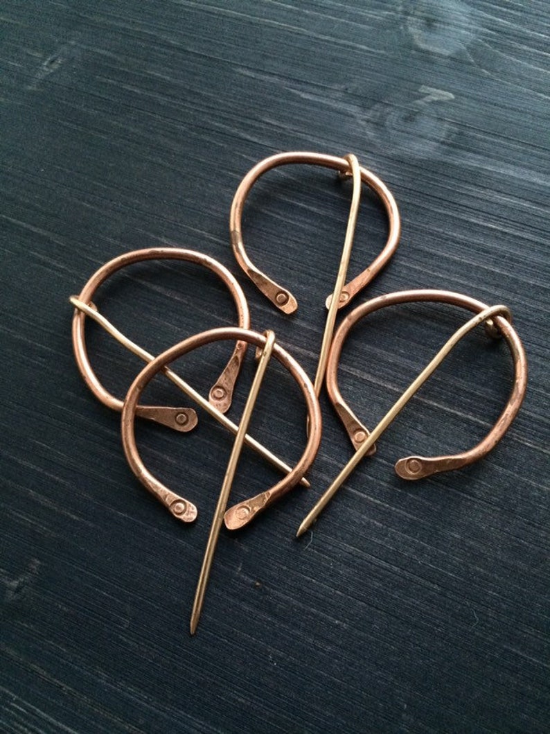 Bronze Age Inspired penannular Brooches in bronze or silver image 2