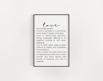 Love isn't always perfect digital download/ printable love isn't always perfect