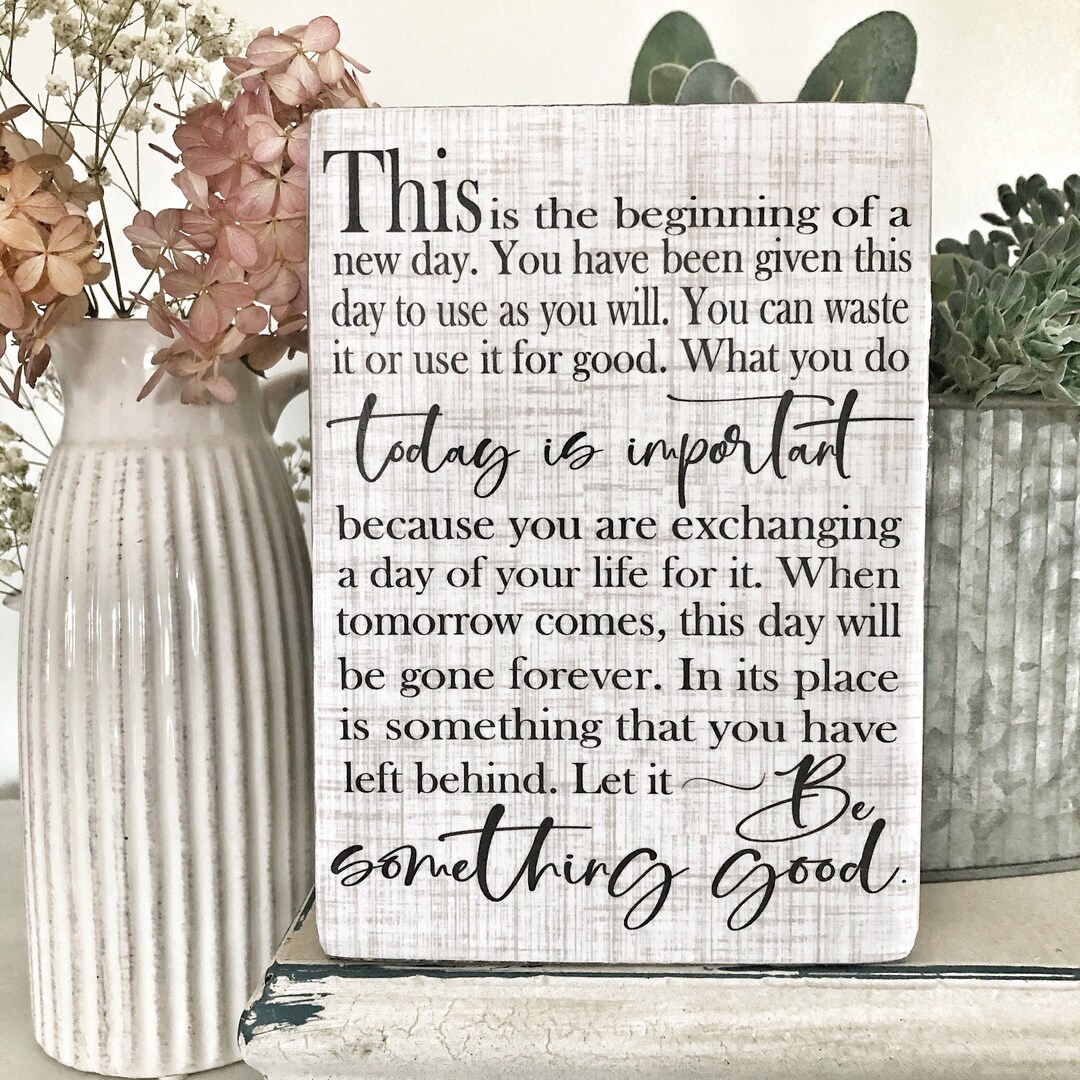 This is the Beginning of a New Day. Etsy