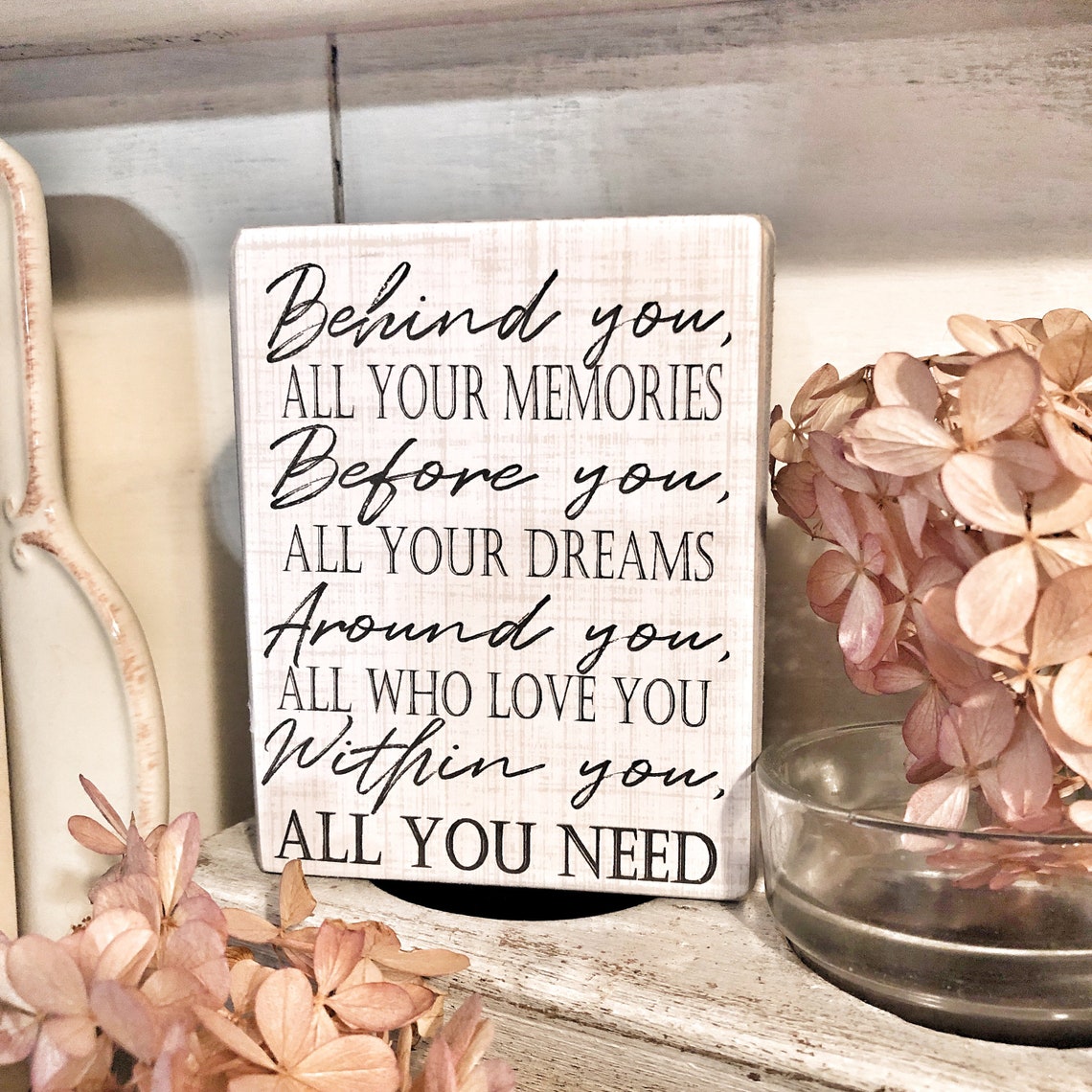 Make-up-Tasche Mit Spruch 'Behind You All Your Memories' – Schmetterlings-Design, 22,9 X 17,8 Cm, Polyester