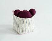 Nursery basket with floral pattern, home organizer Flower Parade for kids of all ages, minimalist nursery decor, nordic style baby room