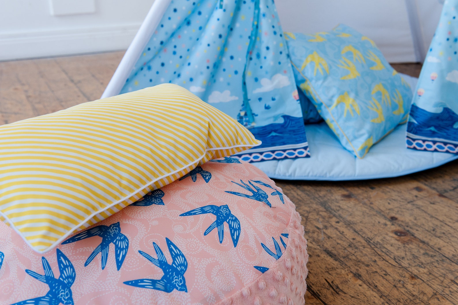 Blue Teepee Tenttipi for Kidsnavy Decor Nurseryplay Tent Etsy