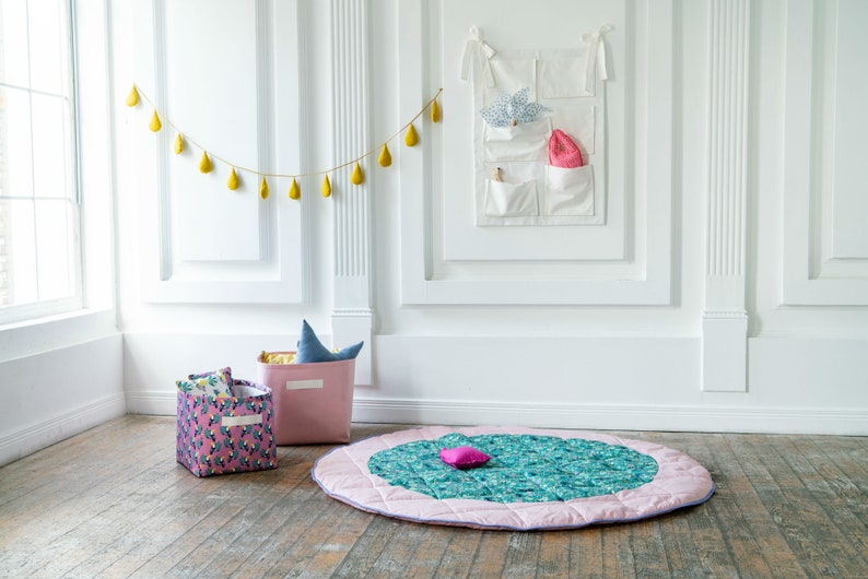 nursery decor padded play mat sensory play mat Baby play mat personalized baby gift decor floor mat baby room decor baby activity mat
